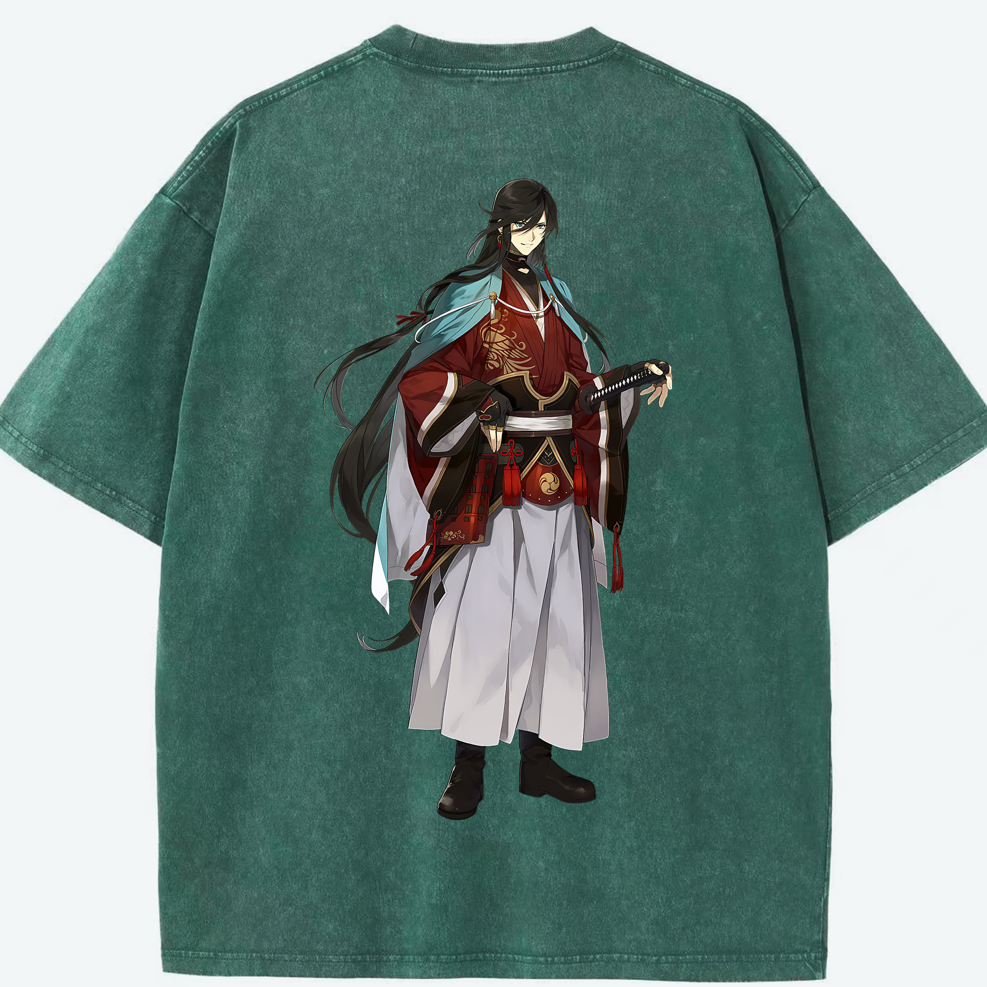 （画像用） 刀剣乱舞 Touken Ranbu 綿100% ヴィンテージ風 半袖Tシャツ（背面プリント）